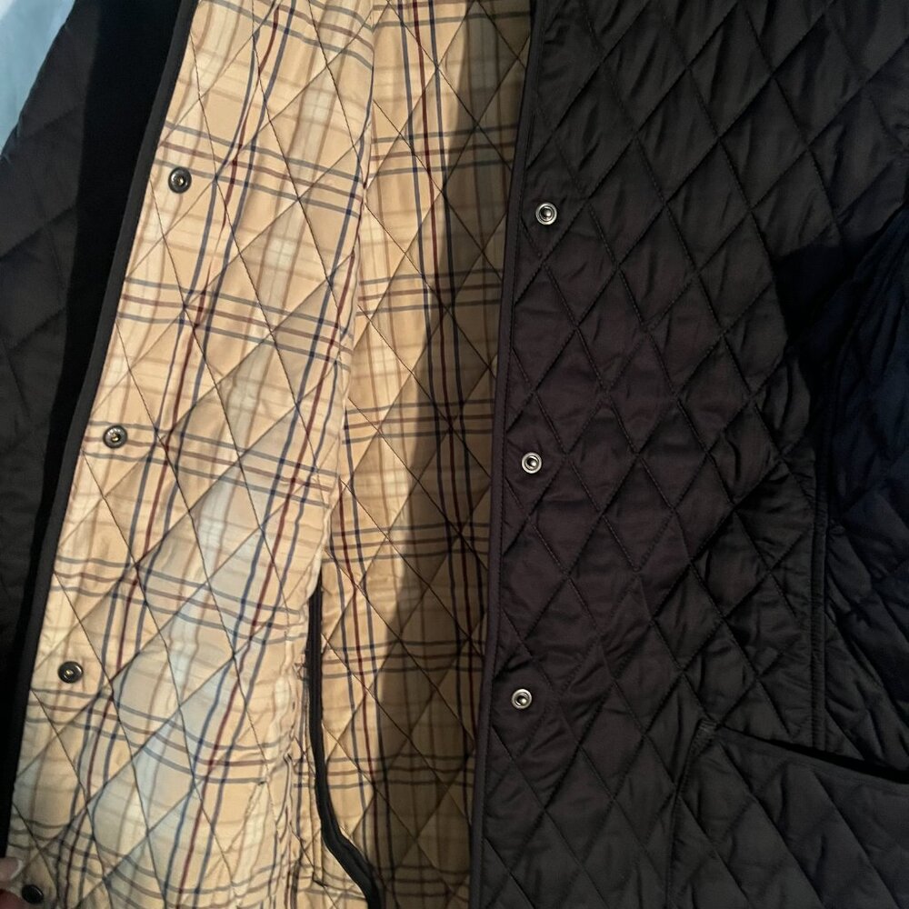 LL Bean Women's Quilted Riding Jacket in black size Large - Picture 3 of 13